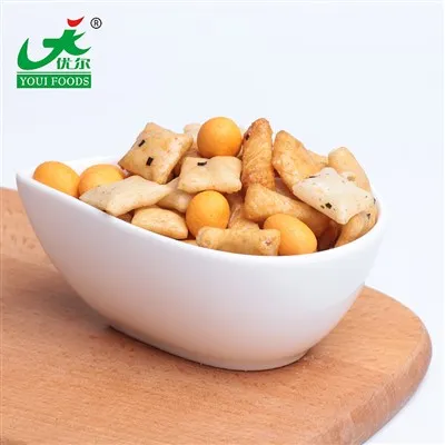 Rich in Protein Rice Crackers and Coated Peanuts Mix 5a Snacks